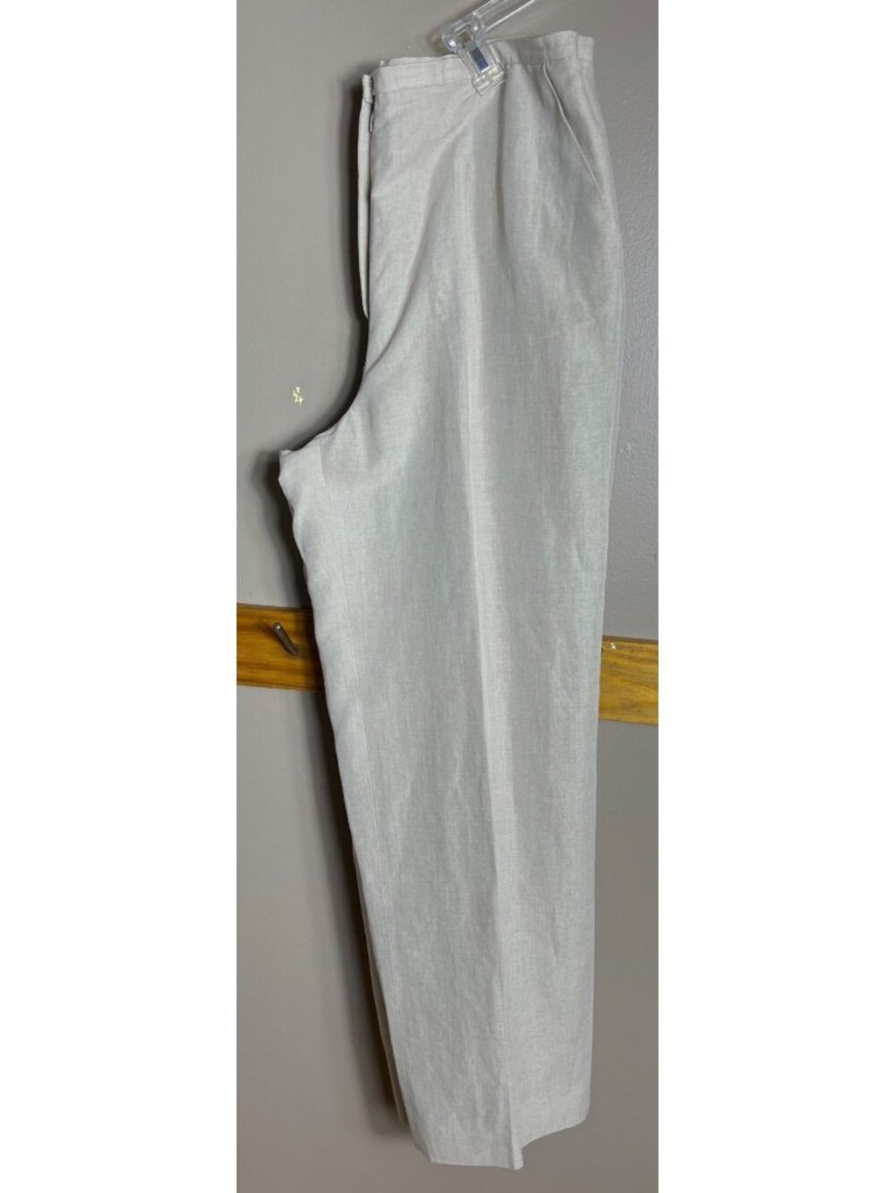 Linen Blend Trouser Lined Preppy Minimalist Brunch Elevated Casual Corner Wom 14 - Picture 2 of 13